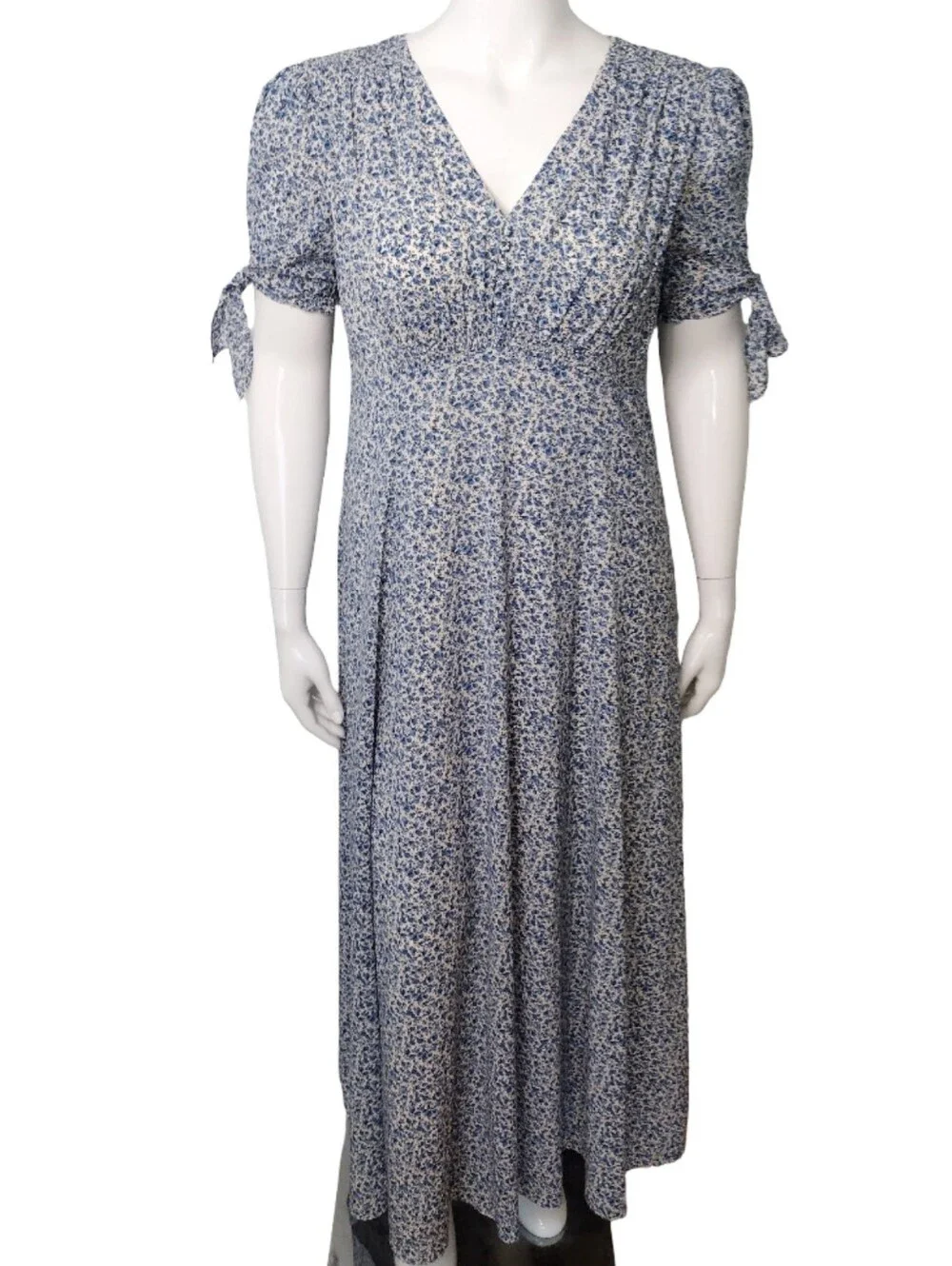 Gal Meets Glam Aurora Floral Maxi Dress Size 8 Blue White Cottagecore Coquette - Picture 2 of 6